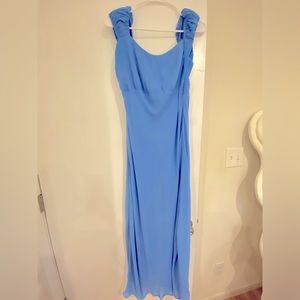 Abercrombie slip midi dress blue